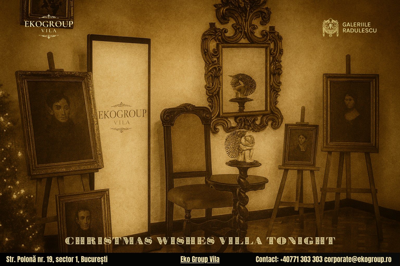 Urări de Crăciun în stil interbelic, reflectate în farmecul Crăciunului anilor ’30 găzduit de Eko Group Vila 4 Urări de Crăciun în stil interbelic, reflectate în farmecul Crăciunului anilor ’30 găzduit de Eko Group Vila